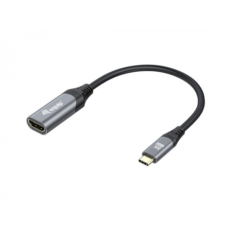 Equip 133492 videokaapeli-adapteri 0,15 m USB Type-C HDMI Musta, Harmaa