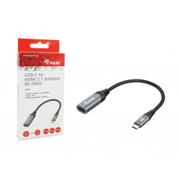 Equip 133492 videokaapeli-adapteri 0,15 m USB Type-C HDMI Musta, Harmaa