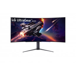 LG 45GR95QE-B tietokoneen litteä näyttö 113 cm (44.5") 3440 x 1440 pikseliä Wide Quad HD OLED Musta