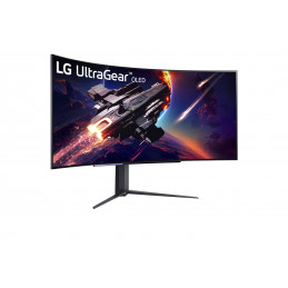 LG 45GR95QE-B tietokoneen litteä näyttö 113 cm (44.5") 3440 x 1440 pikseliä Wide Quad HD OLED Musta