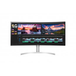 LG 38WN95CP-W tietokoneen litteä näyttö 96,5 cm (38") 3840 x 1600 pikseliä Quad HD+ QLED Valkoinen