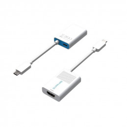 Sapphire 44005-03-20G videokaapeli-adapteri USB Type-C HDMI + USB Valkoinen