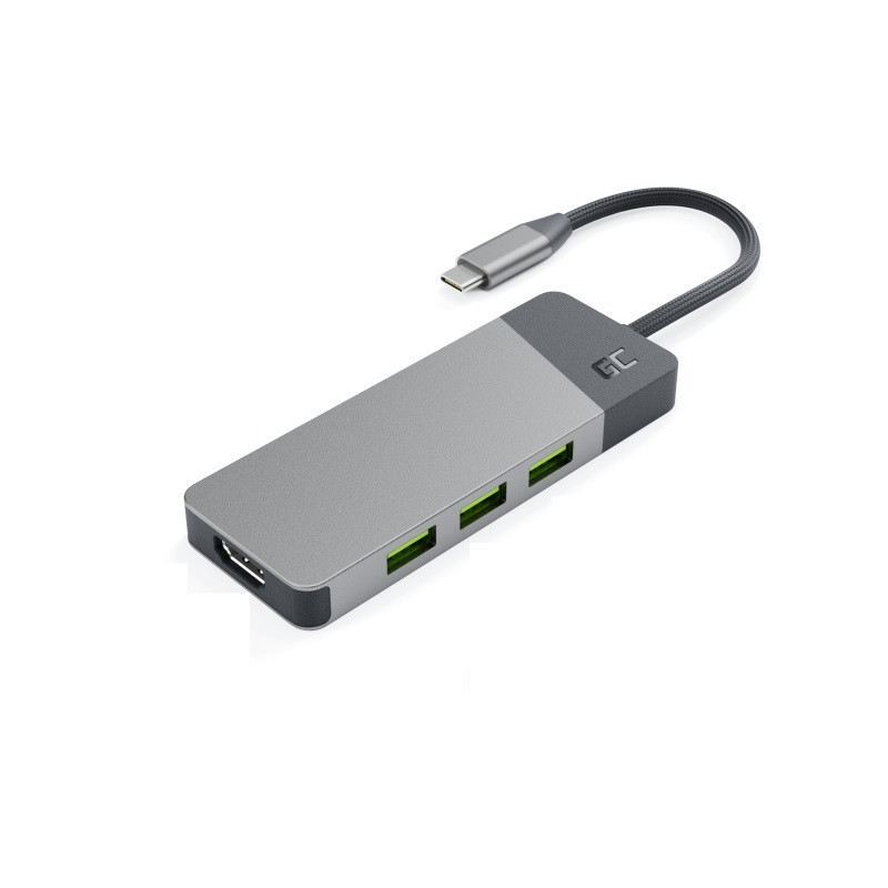 Green Cell HUBGC01 keskitin USB Type-C 5000 Mbit s Hopea