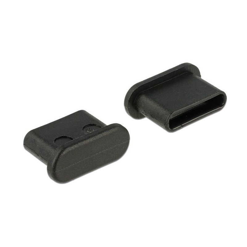 DeLOCK 64014 pistorasian kansi USB Type-C Musta 10 kpl