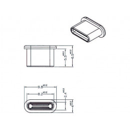 DeLOCK 64014 pistorasian kansi USB Type-C Musta 10 kpl