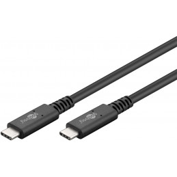 Goobay 60196 USB-kaapeli 0,8 m USB C Musta