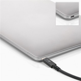 Goobay 60196 USB-kaapeli 0,8 m USB C Musta