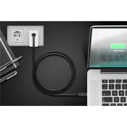 Goobay 60196 USB-kaapeli 0,8 m USB C Musta