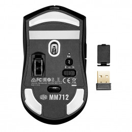 Cooler Master Peripherals MM712 hiiri Molempikätinen RF Wireless + Bluetooth + USB Type-A Optinen 19000 DPI