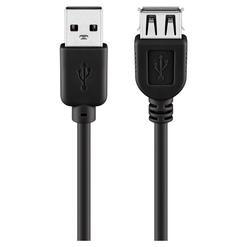 Goobay 93600 USB-kaapeli 3 m USB 2.0 USB A Musta