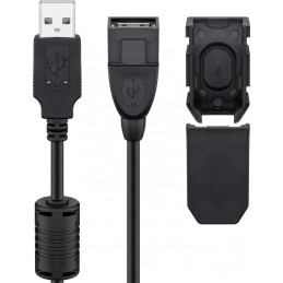 Goobay 93284 USB-kaapeli 2 m USB 2.0 USB A Musta