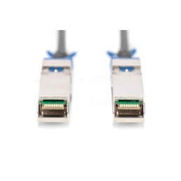 Digitus DN-81243 valokuitukaapeli 3 m SFP28 DAC Musta, Hopea