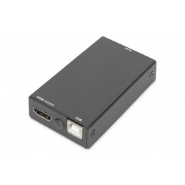 Digitus DS-51202 videokaapeli-adapteri RJ-45 HDMI + USB Musta