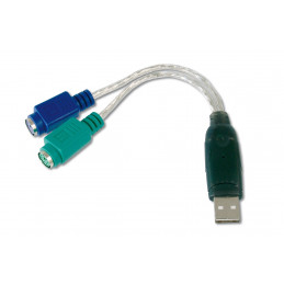 Digitus USB to PS 2 Adaptor liitäntäkortti -sovitin