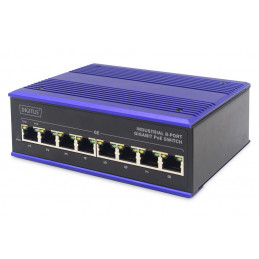 ASSMANN Electronic DN-651121 verkkokytkin Gigabit Ethernet (10 100 1000) Power over Ethernet -tuki Musta, Sininen