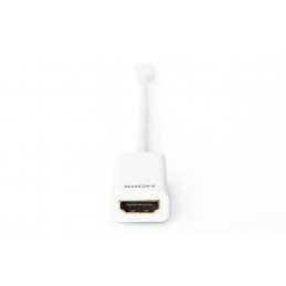 Digitus Mini DP -HDMI type A 0,15 m Mini DisplayPort HDMI-tyyppi A (vakio) Valkoinen