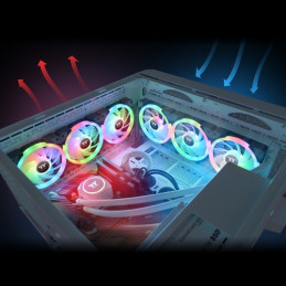 Thermaltake SWAFAN EX14 RGB PC Cooling Fan TT Premium Edition Tietokonekotelo Ilmanjäähdytin 14 cm Musta 3 kpl