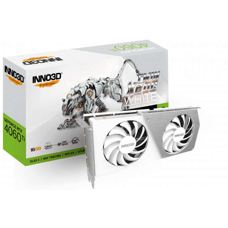 Inno3D N406T2-16D6X-178055W näytönohjain NVIDIA GeForce RTX 4060 Ti 16 GB GDDR6