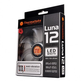 Thermaltake Luna 12 LED White Tietokonekotelo Tuuletin 12 cm Musta, Punainen, Läpinäkyvä