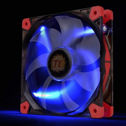 Thermaltake Luna 12 LED Blue Tietokonekotelo Tuuletin 12 cm Musta, Läpikuultava