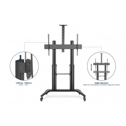 Digitus DA-90452 TV-kiinnike 3,05 m (120") Musta