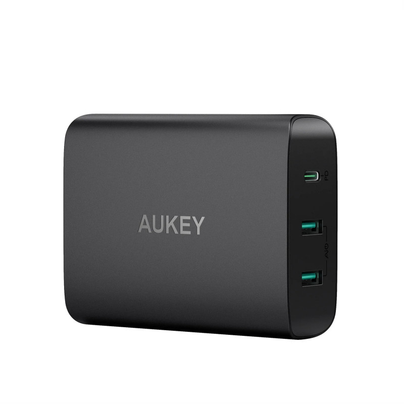 AUKEY PA-Y12 mobiililaitteen laturi Universaali Musta AC Pikalataus Sisätila