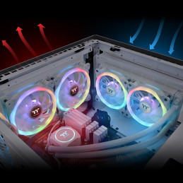 Thermaltake SWAFAN 12 RGB Radiator Fan TT Premium Edition White Tietokonekotelo Ilmanjäähdytin 12 cm Valkoinen 3 kpl