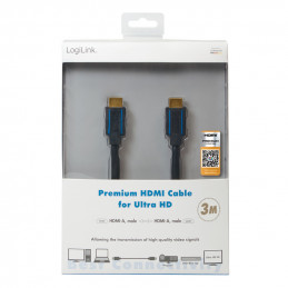 LogiLink CHB005 HDMI-kaapeli 3 m HDMI-tyyppi A (vakio) Musta