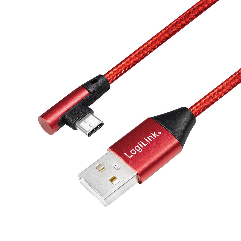 LogiLink CU0146 USB-kaapeli 1 m USB 2.0 USB A USB C Punainen