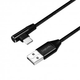 LogiLink CU0138 USB-kaapeli 1 m USB 2.0 USB A USB C Musta