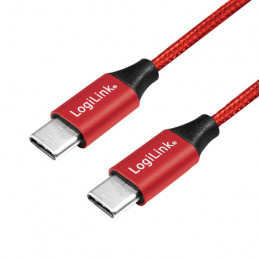 LogiLink CU0156 USB-kaapeli 1 m USB 2.0 USB C Punainen