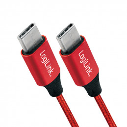 LogiLink CU0156 USB-kaapeli 1 m USB 2.0 USB C Punainen