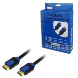 LogiLink CHB1110 HDMI-kaapeli 10 m HDMI-tyyppi A (vakio) Musta, Sininen