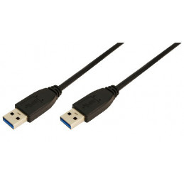 LogiLink 2m USB A - USB A 3.0 M M USB-kaapeli USB 3.2 Gen 1 (3.1 Gen 1) Musta