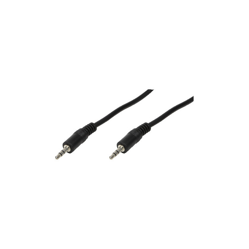 LogiLink 3.5mm - 3.5mm, 2m audiokaapeli Musta