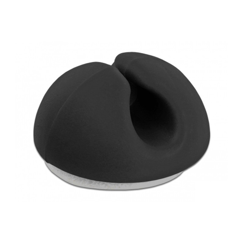 DeLOCK 18343 kaapelinjärjestäjä Pöytä Seinä Kaapelinpidike Musta 10 kpl