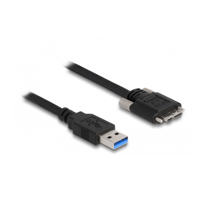 DeLOCK 87798 USB-kaapeli 0,5 m USB 3.2 Gen 1 (3.1 Gen 1) USB A Micro-USB B Musta