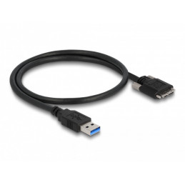 DeLOCK 87798 USB-kaapeli 0,5 m USB 3.2 Gen 1 (3.1 Gen 1) USB A Micro-USB B Musta
