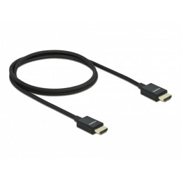 DeLOCK 85384 HDMI-kaapeli 1 m HDMI-tyyppi A (vakio) 3 x HDMI Type A (Standard) Musta