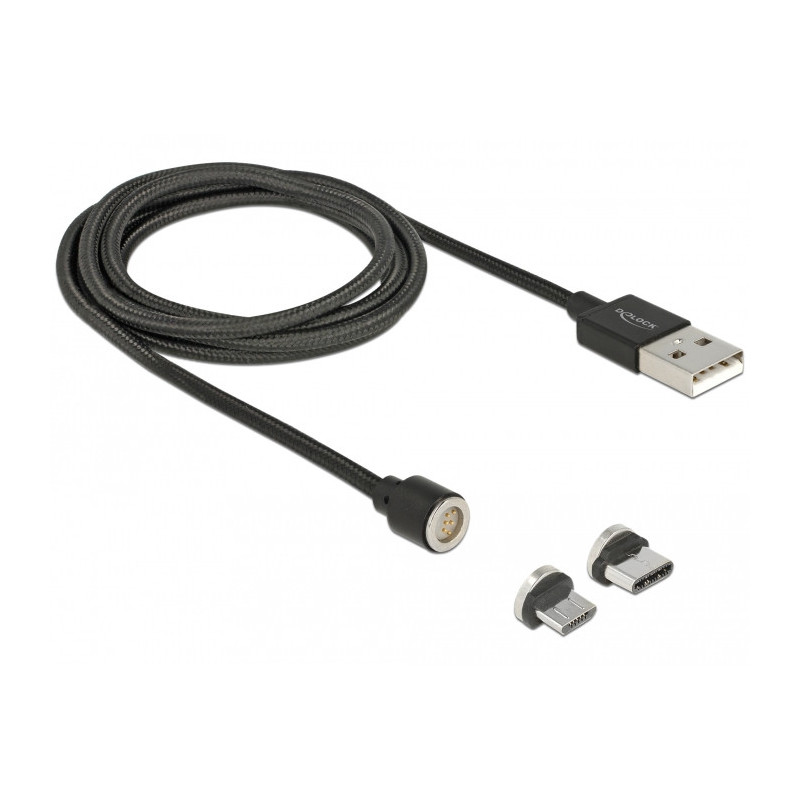 DeLOCK 85723 USB-kaapeli 1,1 m USB 2.0 USB A USB C Micro-USB B Musta