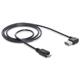 DeLOCK 1m USB 2.0 A - micro-B m m USB-kaapeli USB A Micro-USB B Musta