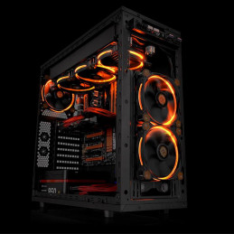 Thermaltake Riing 14 Tietokonekotelo Tuuletin 14 cm Musta, Oranssi