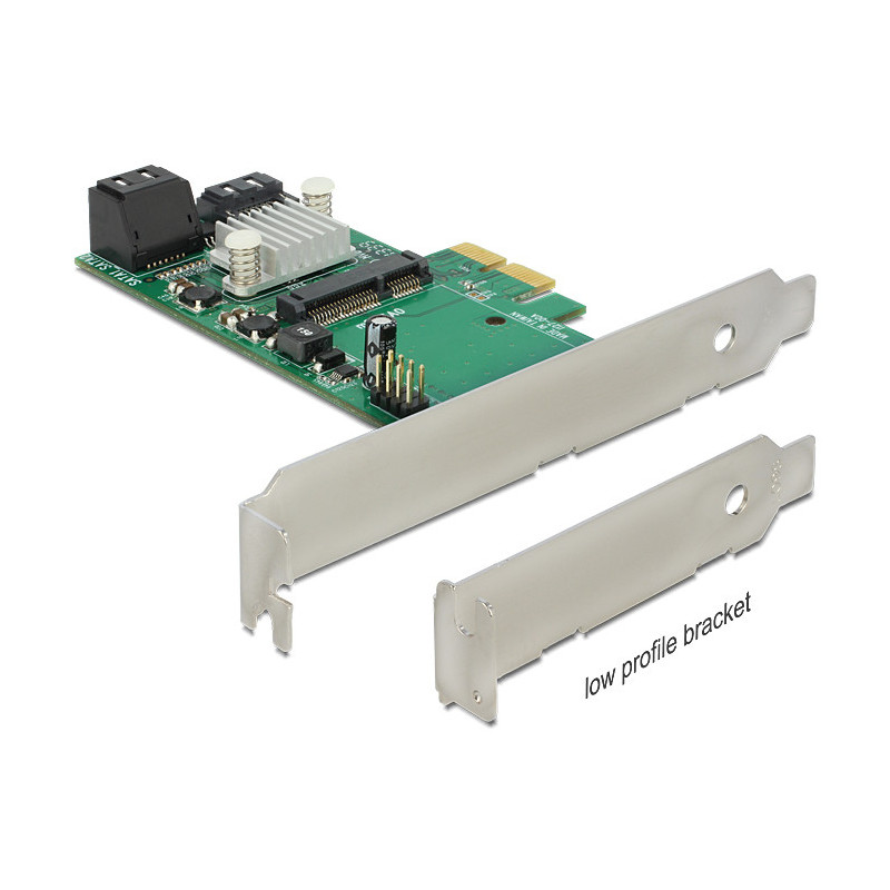 DeLOCK 89371 liitäntäkortti -sovitin Sisäinen mSATA, SATA