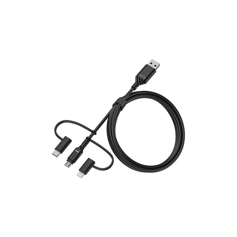 OtterBox Cable Mid-Tier MFI USB-kaapeli 1 m USB 2.0 USB A Micro-USB B Musta