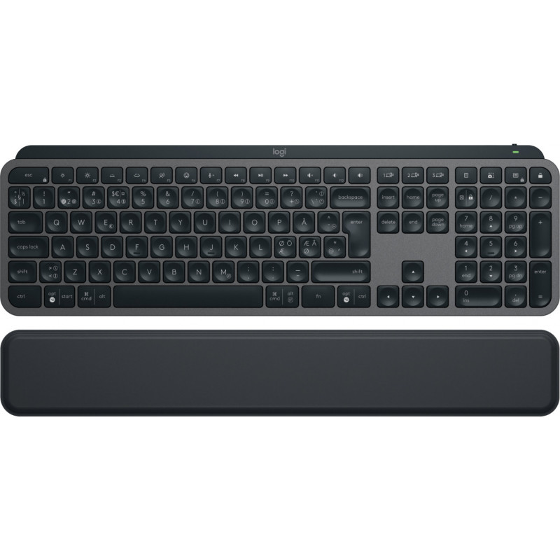 Logitech MX Keys S näppäimistö RF Wireless + Bluetooth QWERTY Tanska, Suomi, Norjalainen, Ruotsi Grafiitti