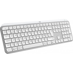 Logitech MX Keys S näppäimistö RF Wireless + Bluetooth QWERTY Tanska, Suomi, Norjalainen, Ruotsi Alumiini, Valkoinen