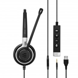 EPOS | SENNHEISER IMPACT SC 635 USB Kuulokkeet Langallinen Pääpanta Puhelut Musiikki USB A-tyyppi Musta, Hopea