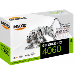Inno3D N40602-08D6X-173051W näytönohjain NVIDIA GeForce RTX 4060 8 GB GDDR6
