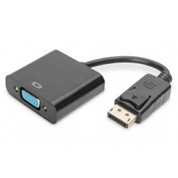 Digitus AK-340410-001-S videokaapeli-adapteri 0,15 m DisplayPort VGA (D-Sub) Musta