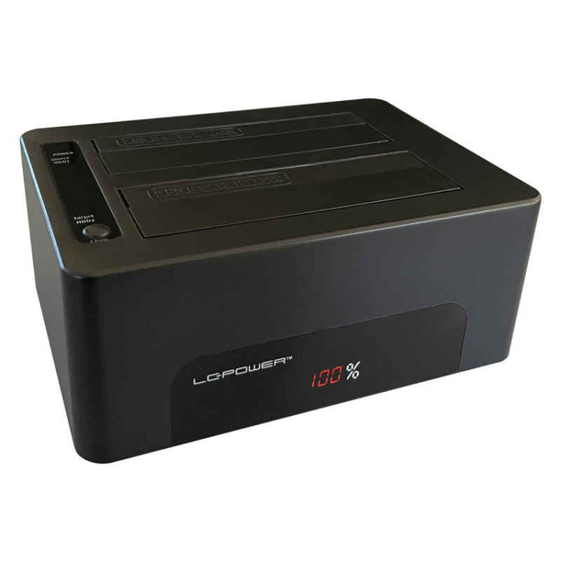 LC-Power LC-DOCK-U3-V tallennusaseman telakointiasema USB 3.2 Gen 1 (3.1 Gen 1) Type-B Musta